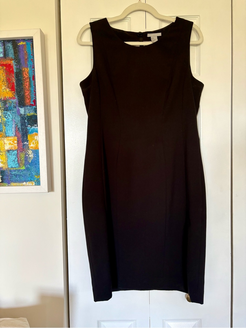 H&M Black Sleeveless Shift Dress | Size US 12